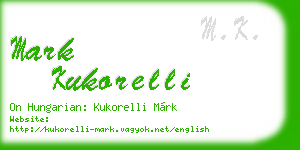 mark kukorelli business card